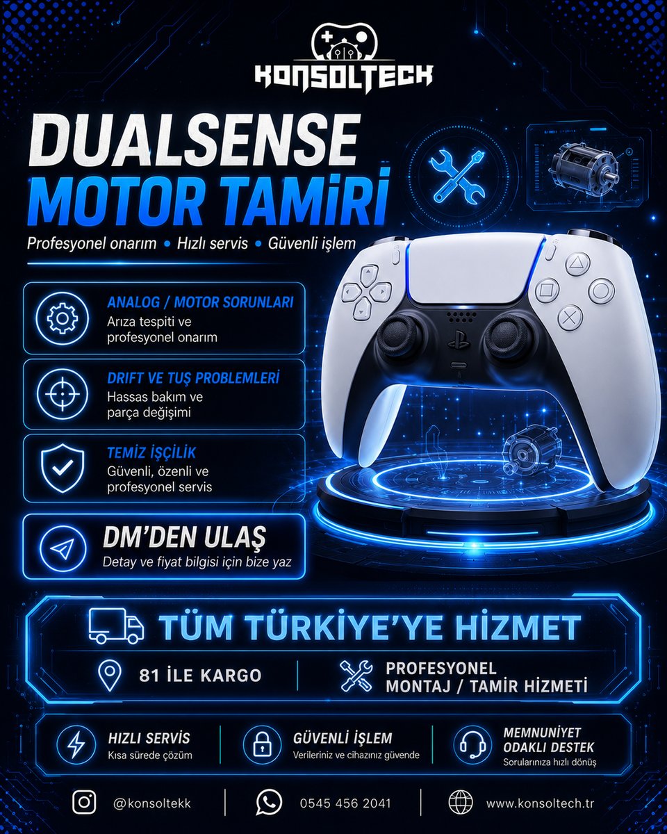 DualSense PS5 kol tamiri